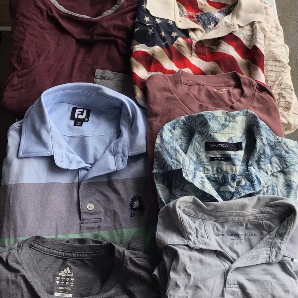 Men’s assorted shirts tshirts polo 1/4 zip small medium USA classic lot - Picture 6 of 6
